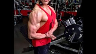 Shredded Teen Bodybuilder Flexing Biceps [upl. by Tila]