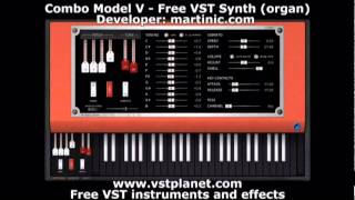 Combo Model V  Free VST synth organ  vstplanetcom [upl. by Lowery]