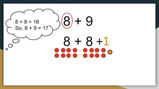 Using Doubles Fact to Solve Near Doubles Facts [upl. by Nosreg857]