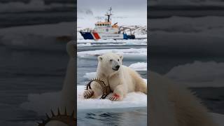 A touching story of a lonely badly injured polar bear cub pleading a sailor to save him polarbear [upl. by Garik]