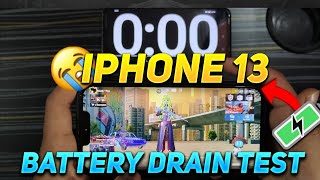 IPHONE 13 BATTERY DRAIN TEST IN BGMI 2024😱🔥  IPHONE 13 BATTERY DRAIN TEST IN PUBG 2024 [upl. by Anaiq]