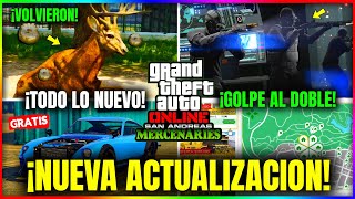 NUEVA ACTUALIZACION en GTA5 Online ¡TODO LO NUEVO GOLPE X2 NUEVO DESAFIO DESCUENTOS y MÁS GTA [upl. by Annavoeg]