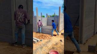 This is how readymade concrete RCC boundary wall room is made by laborreadymadeboundarywall [upl. by Kinimod]