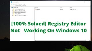 ✅How To Fix Registry Editor Not Working On Windows 10  Registry Editor Not Opening On Windows 10 [upl. by Fifi]