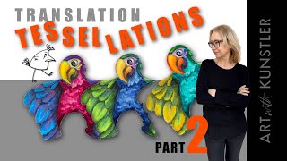 Tessellations Part 2 How to design a tile using TRANSLATION method [upl. by Neyut]