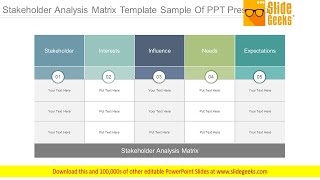 Stakeholder Analysis Matrix Template Sample Of Ppt Presentation [upl. by Neelia224]