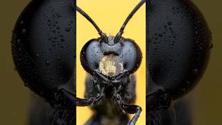 wasp closeup macro shot ✨  wildlife wasp macrophotography macro insects wildlifephotography [upl. by Keeler46]