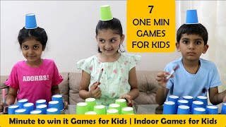 7 Indoor games for kids  One minute games  Childrens games  Games for Kids to play at home 2024 [upl. by Namaj]