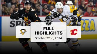 Penguins at Flames  October 22 2024  NHL Full Game Highlights [upl. by Naiditch652]