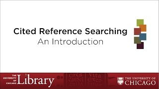 Cited Reference Searching [upl. by Letsou165]