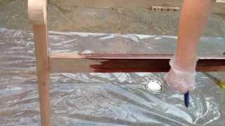 Oiling a bench with Osmo Teak Oil 007 [upl. by Astraea]