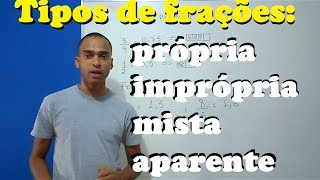 Tipos de frações forma própria impropria mista e aparente [upl. by Mose841]