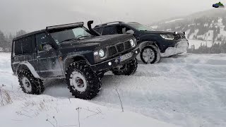 Nissan Patrol M57 30 vs Duster Snow Offroad [upl. by Tirreg365]