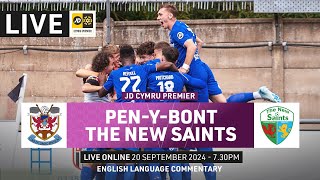 FULL MATCH Penybont v The New Saints  JD Cymru Premier [upl. by Amoreta778]