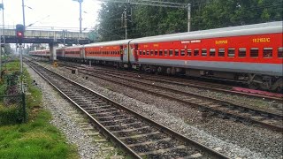 AJJ WAP4 18496 BHUBANESWAR  RAMESWARAM LHB WEEKLY EXPRESS SKIPS KODAMBAKKAM AT TSR INDIAN RAILWAYS [upl. by Nael252]