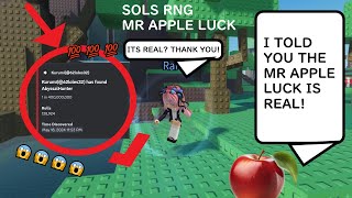 MR APPLE LUCK IS REAL IN SOLS RNG [upl. by Ilatfen]