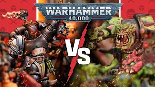 NEW ARMY Black Templars vs Orks  Warhammer 40k Battle Report [upl. by Hannazus]