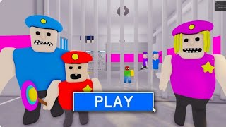 BUFF POLICE FAMILY PRISON RUN ESCAPE Obby Roblox [upl. by Eyeleen391]