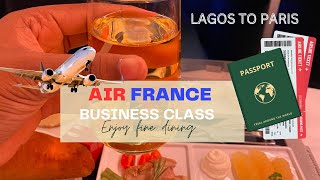 “Air France Business Class Dining Experience 🍽️  Lagos to Abuja  Fine Dining in the Sky ✈️✨” [upl. by Anitsirhc362]