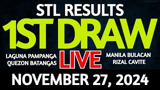 Stl Result Today 1st draw November 27 2024 STL Batangas Live [upl. by Cardwell]