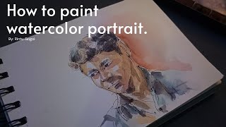 how to paint watercolor portraitwatercolorportraitcolorlessonhow to use watercolor [upl. by Care]