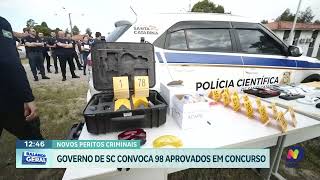 Governo de SC convoca 98 novos agentes de perícia criminal para treinamento [upl. by Oijres]