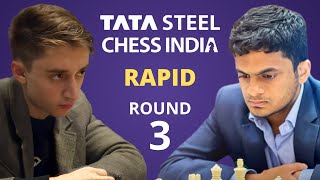 Daniil Dubov vs Sarin Nihal  Tata Steel India Rapid 2024  Round 3 [upl. by Koerlin]