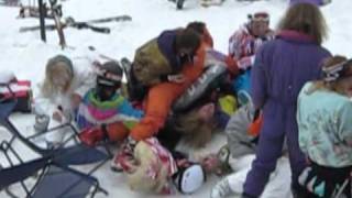 British drunken people in skiing at La Plagne  Les Arcs France 2011 [upl. by Weathers]