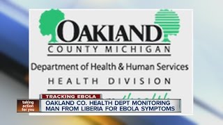 Oakland County Health Department monitoring man from Liberia for Ebola symptoms [upl. by Arrik400]