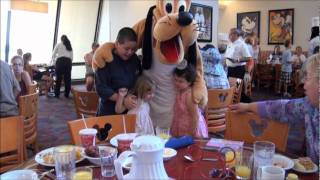 Meeting Disney Characters at Disney World Epcot Mickey Mouse Pluto Goofy and others [upl. by Fortuna]