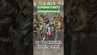 fallout4 GLADIATOR ARENA 20 SUPERMUTANT SLEDGEHAMMERS VS 5 BOS KNIGHTS WALKING CANES 0315 S1 [upl. by Vedis]