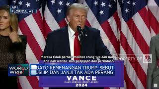 Pidato Kemenangan Trump Sebut Muslim dan Janji Tak Ada Perang [upl. by Nylesaj]