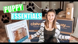 HUGE CHEWY Unboxing  New Puppy Haul  Everything You Need for a New Pup [upl. by Gloriana73]