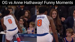 OG Anunoby’s Dramatic Close Call with Anne Hathaway – Fans’ Funniest Reactions [upl. by Tiler420]