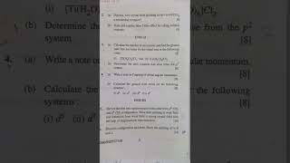 Inorganic chemistry 2nd semester PYQ [upl. by Nnyleahs]