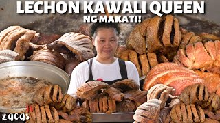 50 KILOS ng LECHON KAWALI at CRISPY PORK SISIG ang nauubos KADA ARAW LECHON KAWALI QUEEN ng Makati [upl. by Nadirehs]