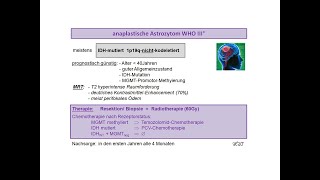 Therapie beim anaplastischen Astrozytom WHO III°  Strahlentherapie Prof Hilke Vorwerk [upl. by Alexandra]