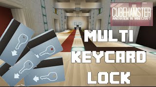 Multi Keycard Reader Lock System in Minecraft [upl. by Alver]