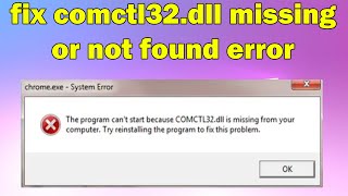 How to Fix comctl32dll Missing or Not Found Error in Windows 1011 [upl. by Ykcaj]