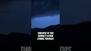 Timelapse of this evenings storm coming through thunderstorm lightning storm severeweather [upl. by Nnahteb949]