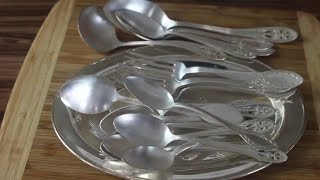 Silver Cleaning  How to clean Silver  Clean Silver in 1 minute easy method [upl. by Wallack]