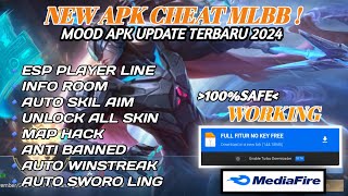 CHEAT ML TERBARU 2024  MOD MENU UNLOCK ALL SKIN NO KEYNO PASSWORD MOBILE LEGENDS  ANTI BANNED [upl. by Nebuer]