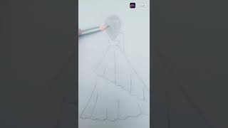 girl drawing  lehenga  back [upl. by Sakiv355]