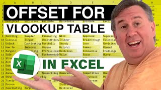 Excel  OFFSET for a VLOOKUP Table Episode 1619 [upl. by Wayne]