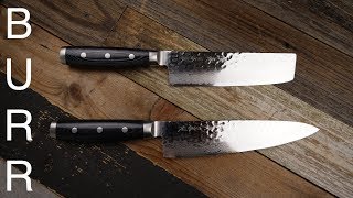 Chef Knife vs Nakiri For Cutting Vegetables [upl. by Nyasuh691]