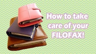 How to take care of your FILOFAX [upl. by Hildick]