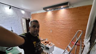 diy QUE TRANSFORMAÇÃO FOI ESSA FAÇA VC MESMO  COMO INSTALAR TIJOLINHOS BRICK  PERFEIÇÃO [upl. by Dorfman]