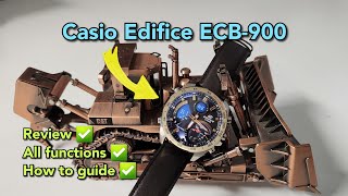 Casio Edifice ECB900  Review and functions [upl. by Anyahc]