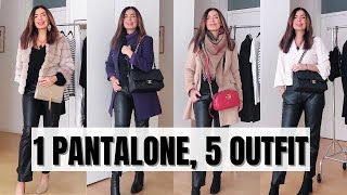 COME ABBINARE I PANTALONI DI PELLE O ECOPELLE 1 PANTALONE TANTI OUTFIT [upl. by Ierdna712]