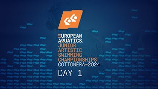 European Aquatics Junior Artistic Swimming Championships  Malta 2024  Day 1  Evening Session [upl. by Glovsky]